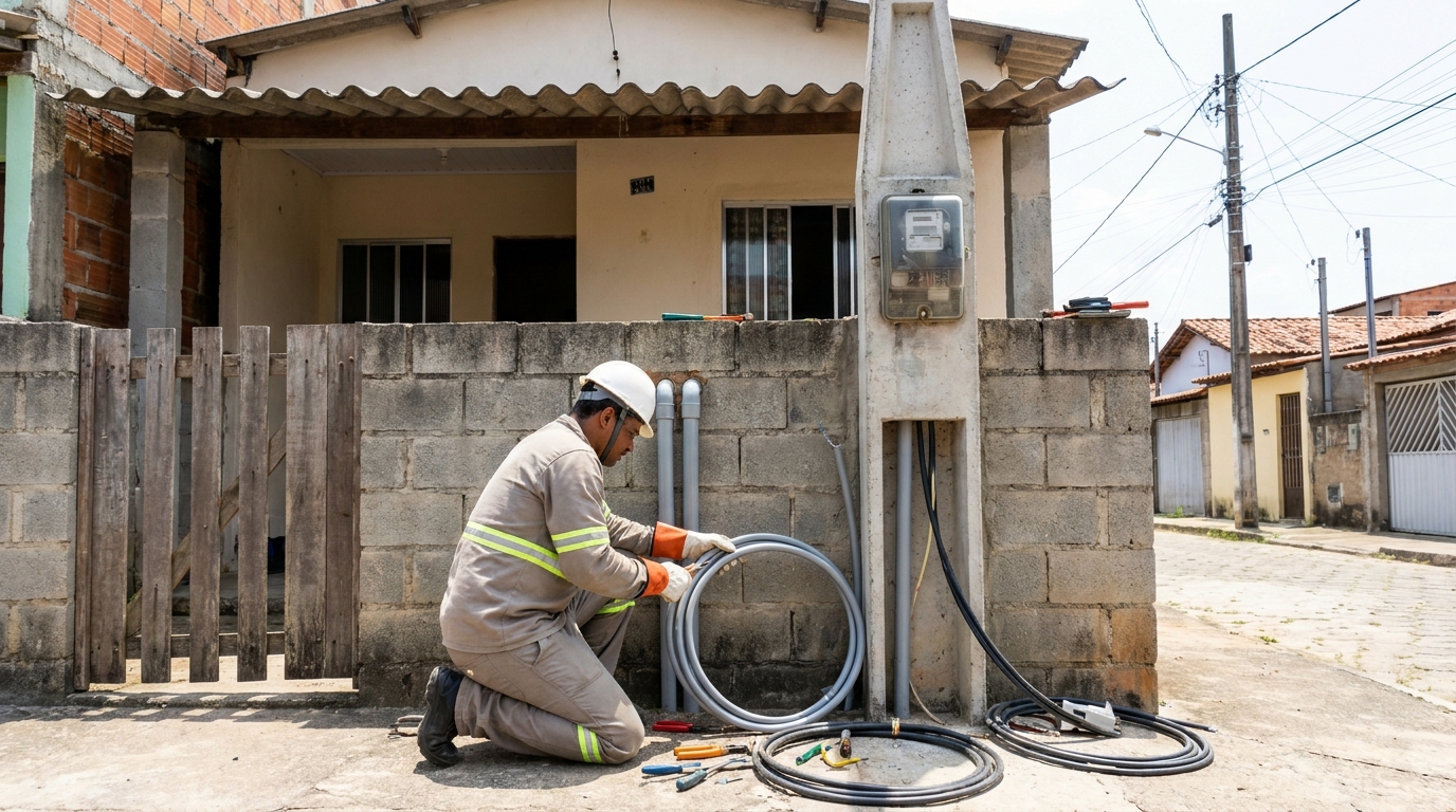 Instalação de Poste Padrão em Sete Lagoas‑MG